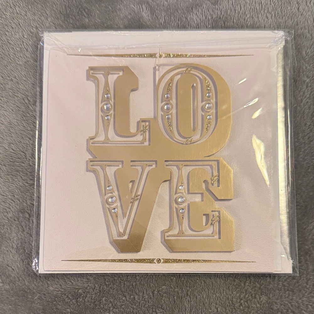 🌻 Hallmark Signature “Love” Detachable Ornament Anniversary Card NWT